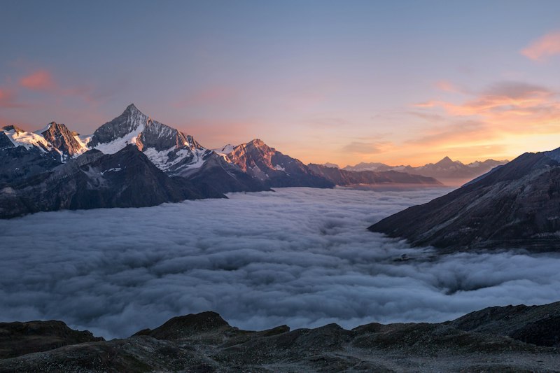 Matterhorn peak above sea of clouds