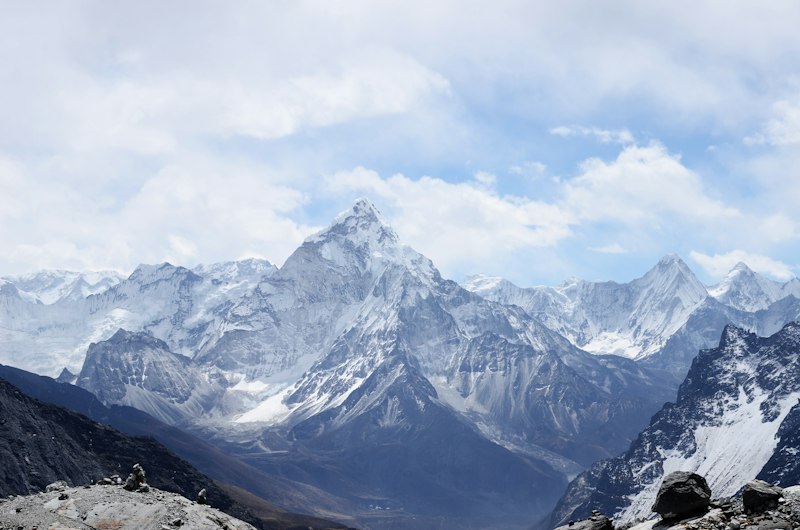 Misty mountain layers